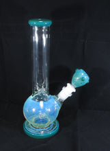 Load image into Gallery viewer, Green Fumed Ball Glass waterpipe