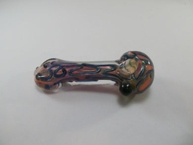 Pink and Blue String Design Hand Pipe