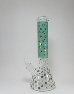 Teal and Purple LV Water Pipe