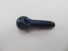 Load image into Gallery viewer, Dark Blue Spiral Hand Pipe