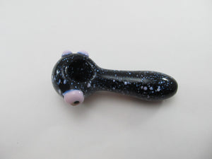 Double Pink Knob Speckled Hand Pipe