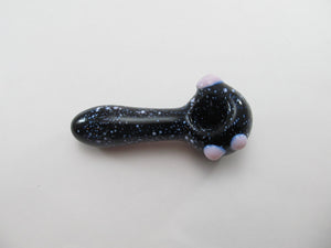 Double Pink Knob Speckled Hand Pipe