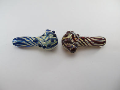 Red or Blue Spiral Hand Pipe