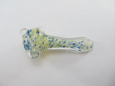 Skinny Mouth Blue Speckled Hand Pipe